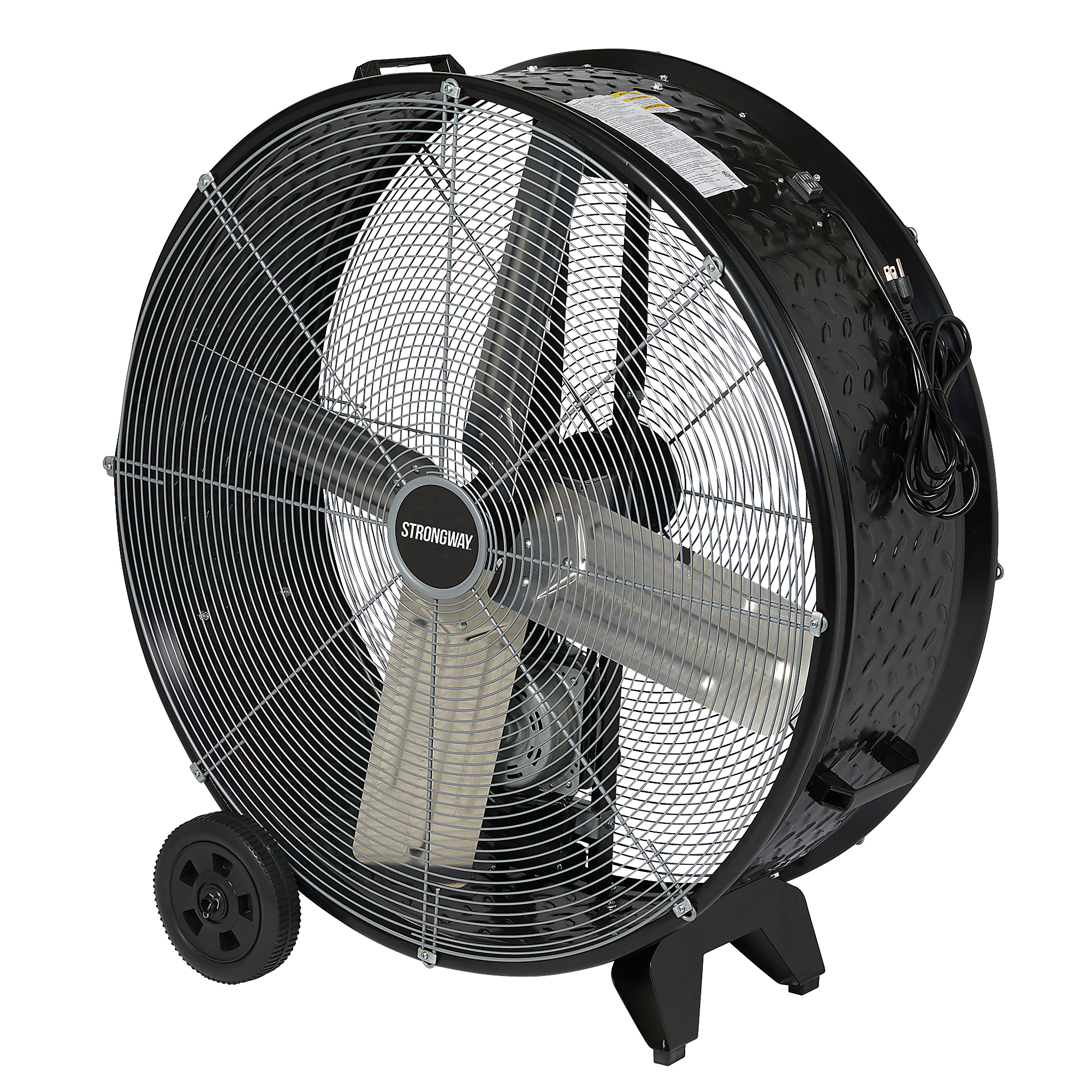 Strongway 36in. Belt Drive Drum Fan, 12,000 CFM, 120V, 2 Speeds